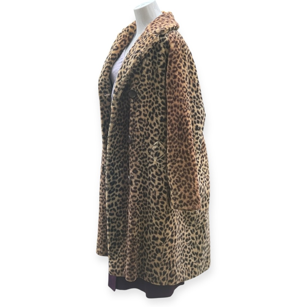 SOLD VTG Mid Century 50s 60s Leopard Print Women's Coat - Picture 4 of 13